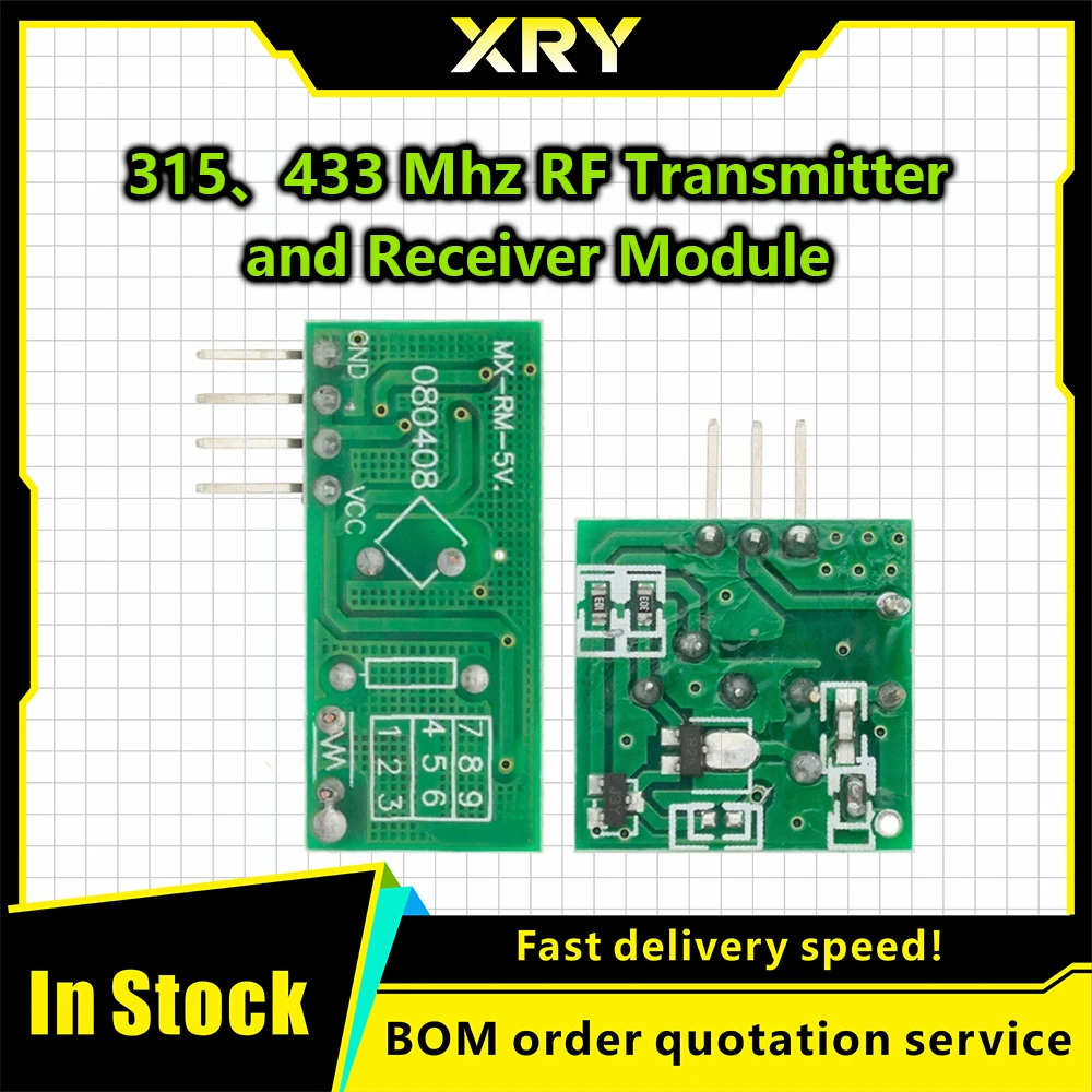 433 Mhz RF Transmitter and Receiver Module Link Kit for ARM/MCU WL DIY 315MHZ/433MHZ Wireless Remote Control for arduino Diy Kit image 3