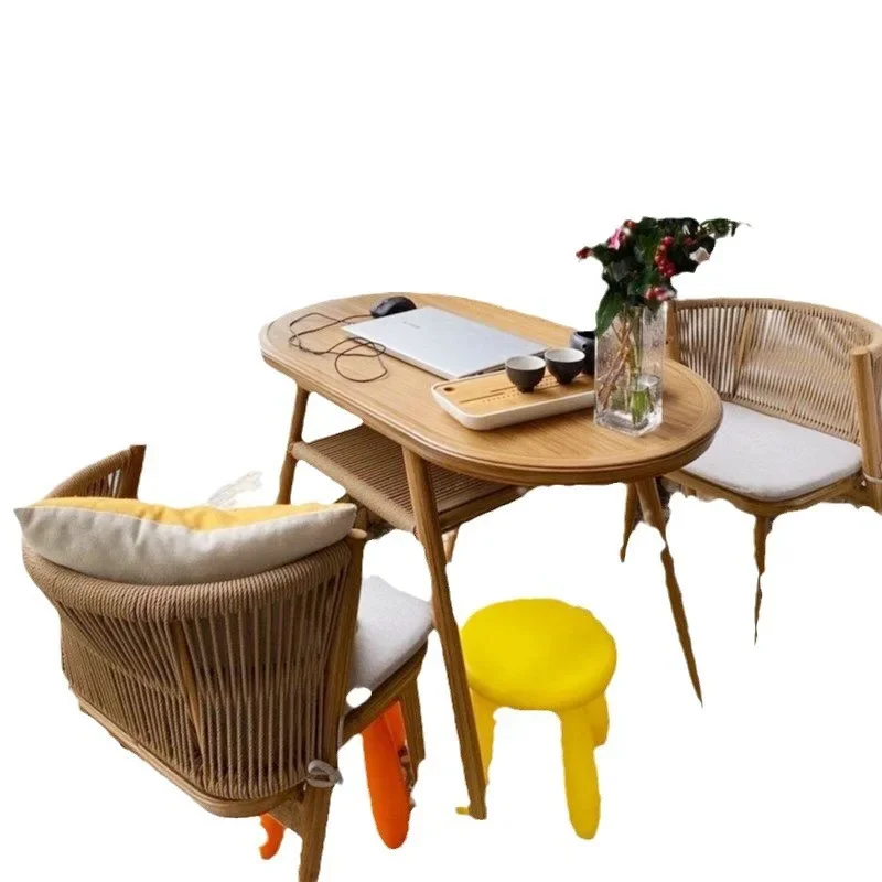 

Balcony tables and chairs, reading, leisure, combination, rattan chair, three piece set