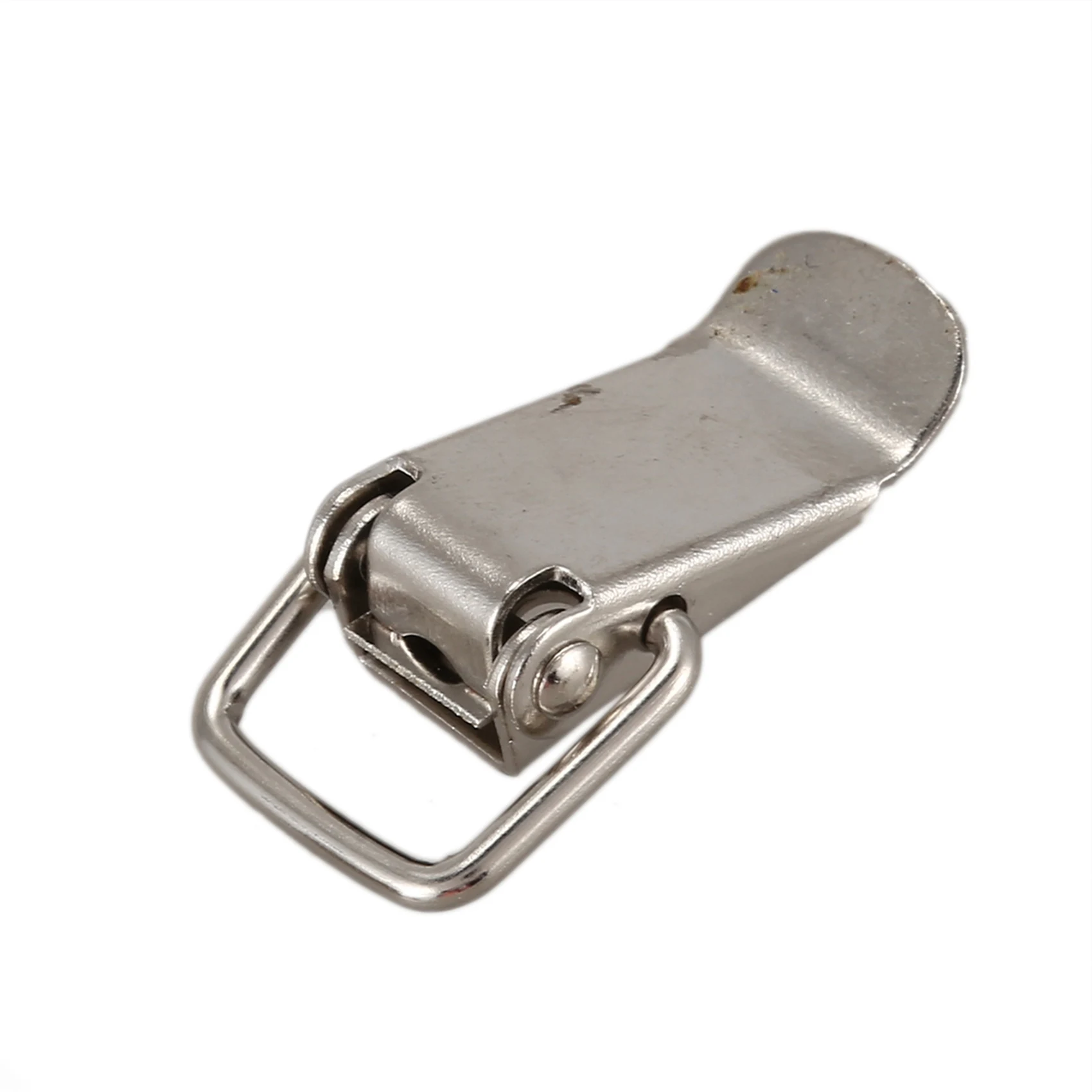 AT21-2X Silver Tone Metal Toggle Draw Latch Straight Loop Catch 1.6 Inch