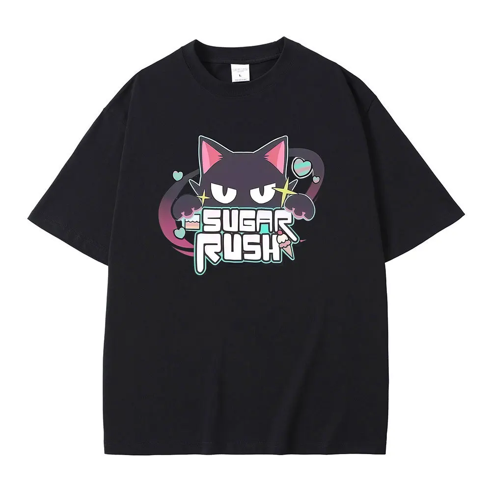 Blue Anime Archive Same Style T-shirt Sugar Rush Funny Men Women T Shirts Streetwear Unisex Manga Cosplay Clothes Graphic Tshirt