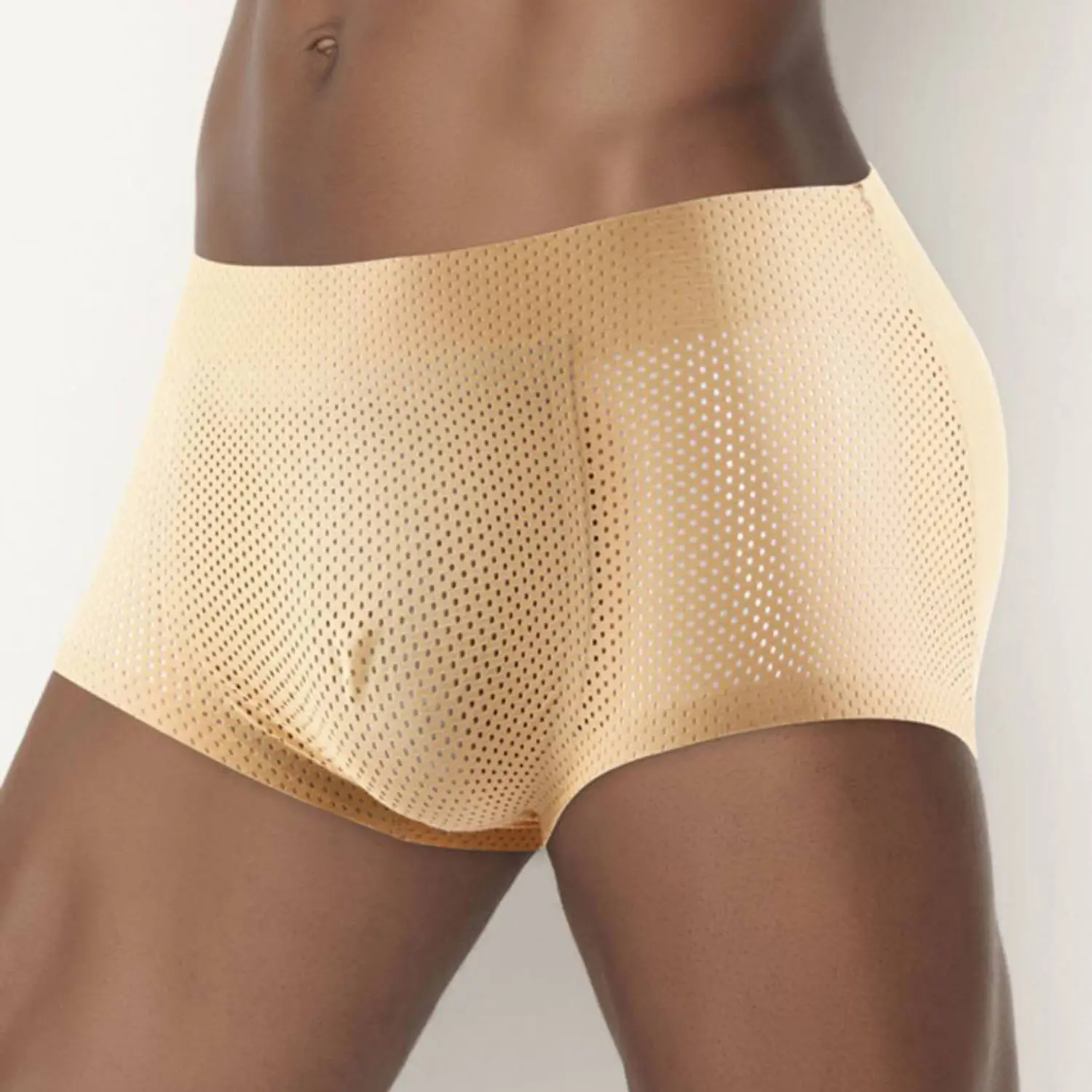 Homem shaper nádegas almofada bumbum levantador cuecas masculino falso nádegas para cima nádegas underwear rico nádegas mel pêssego falso nádegas