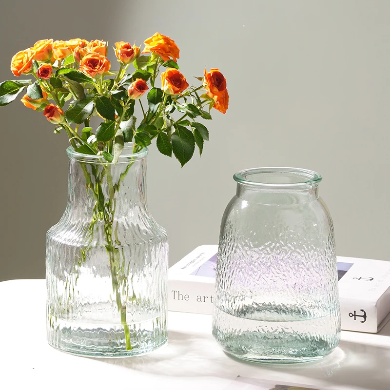 Hydroponic Vase Unique Minimalist Office Desk Vase Transparent Abstract Jarrones Decorativos Moderno Flower Vase Home Decoration