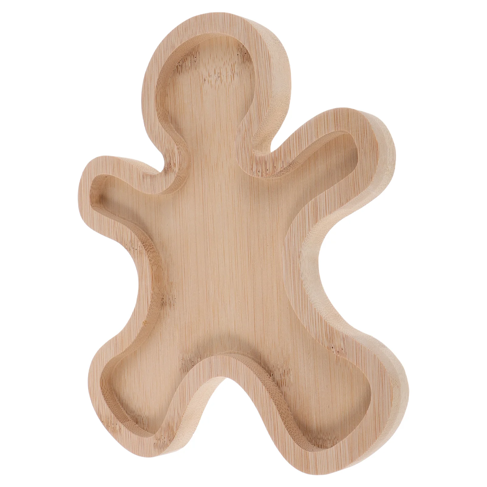 

Christmas Bamboo and Wooden Tray Decorative Gingerbread Platter Sandwich Holiday Serving