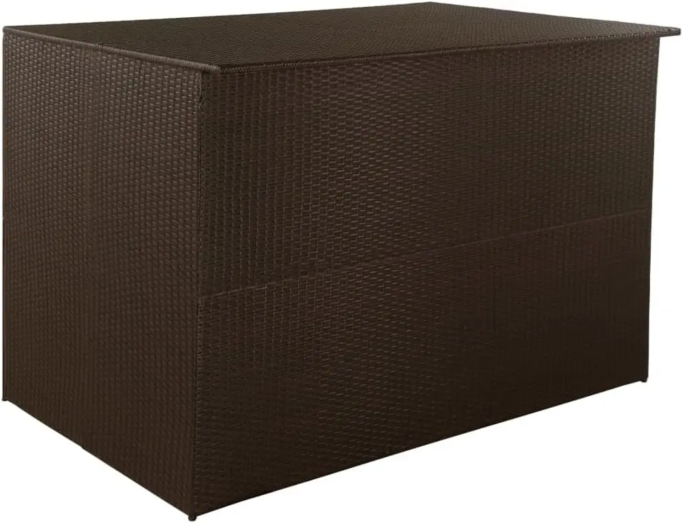 

Outdoor Deck Box Weather Resistant for Lawn Garden Pool Tool Storage Home Organization Patio Storage Box Brown 59"x39.4"x39.4" P