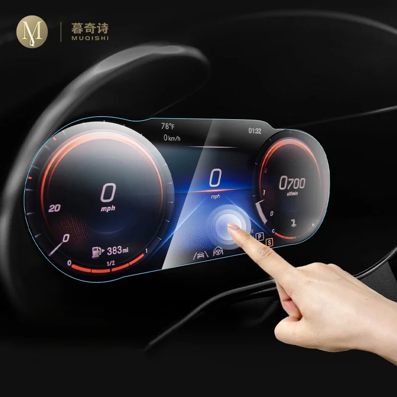 لمرسيدس بنز C-class W205 2019-2022 وحدة التحكم المركزية للسيارة شاشة LCD الزجاج المقسى طبقة رقيقة واقية المضادة للخدش فيلم زجاجي