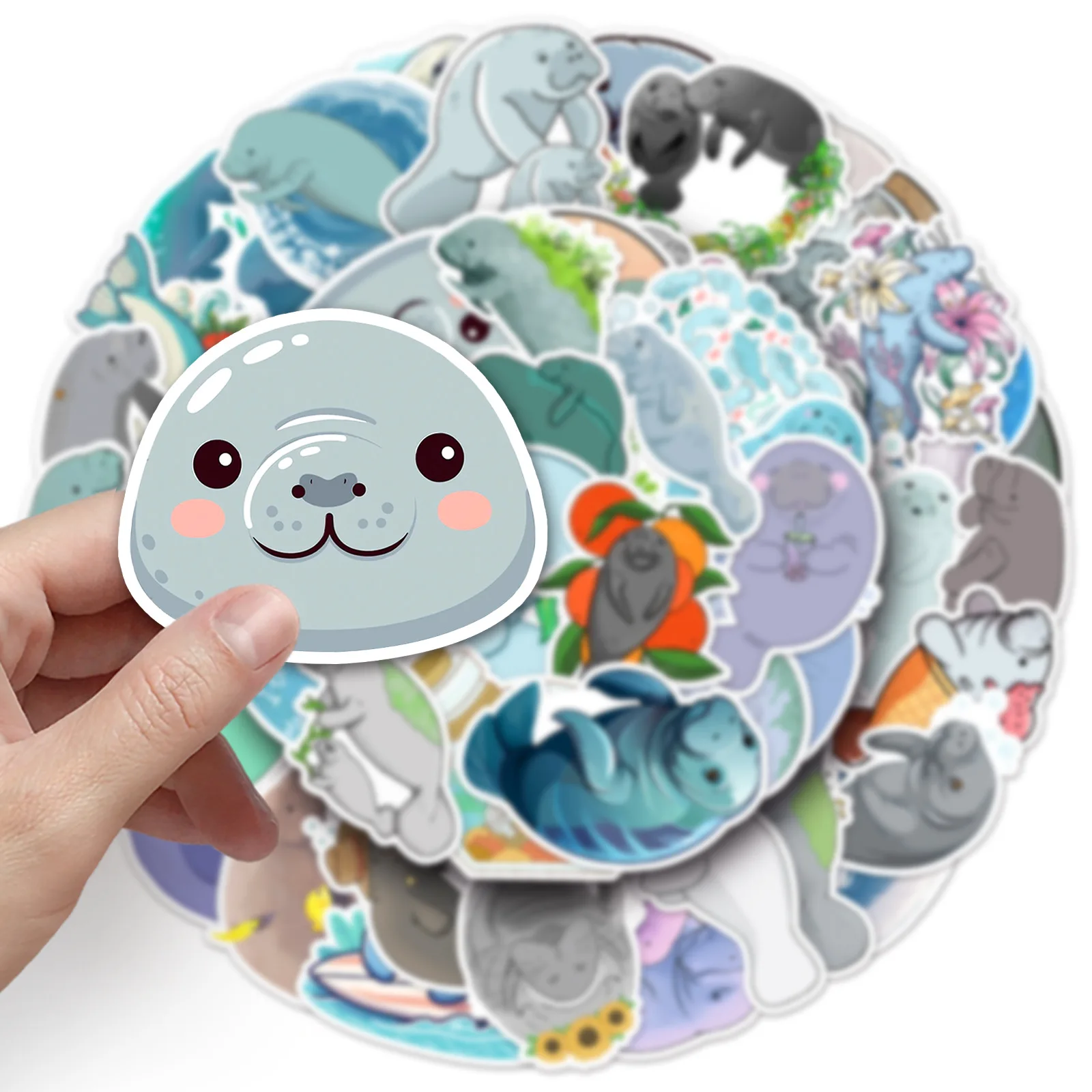 10/30/50PCS Cartoon Walrus Graffiti Sticker Cute Marine Animal Graffiti custodia decorativa per telefono bagagli chitarra decalcomania impermeabile