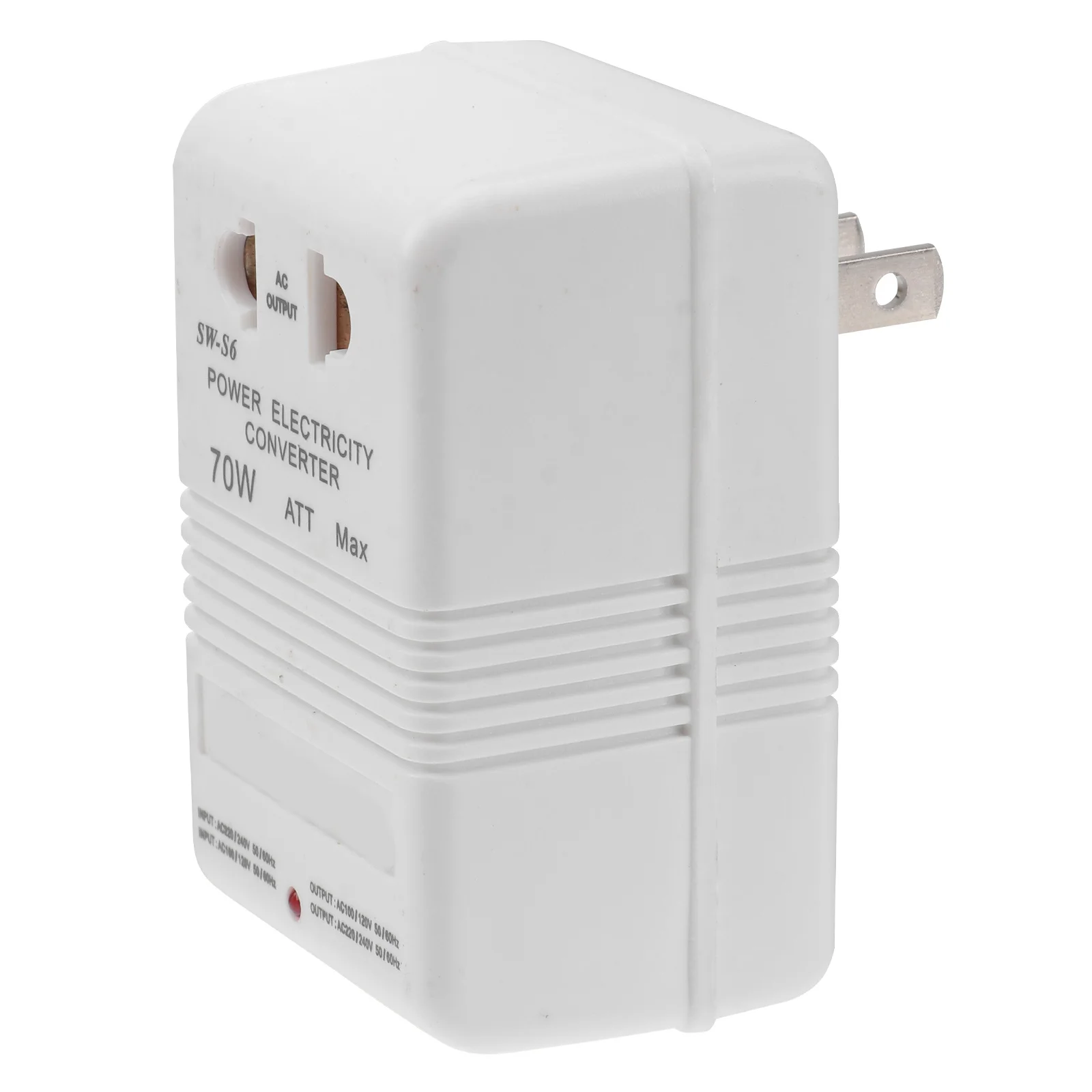 

220V to 110V Step-Up Down Voltage Converter 70W Universal Adapter for Worldwide Use White Adapter