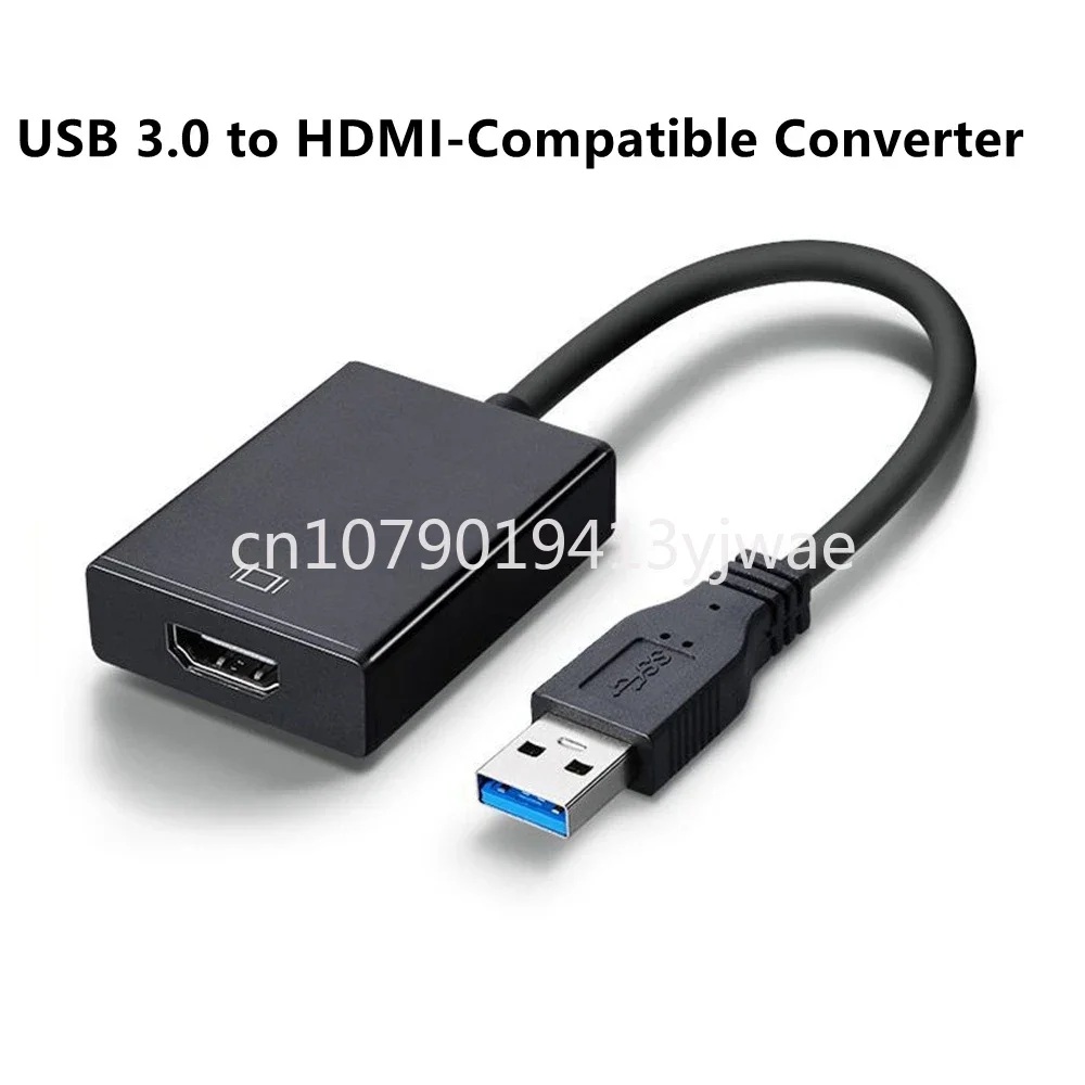 Konverter USB 3.0 ke HDMI 1080P, adaptor grafis Multi tampilan HD untuk PC Laptop proyektor HDMI LCD Gratis Driver HD