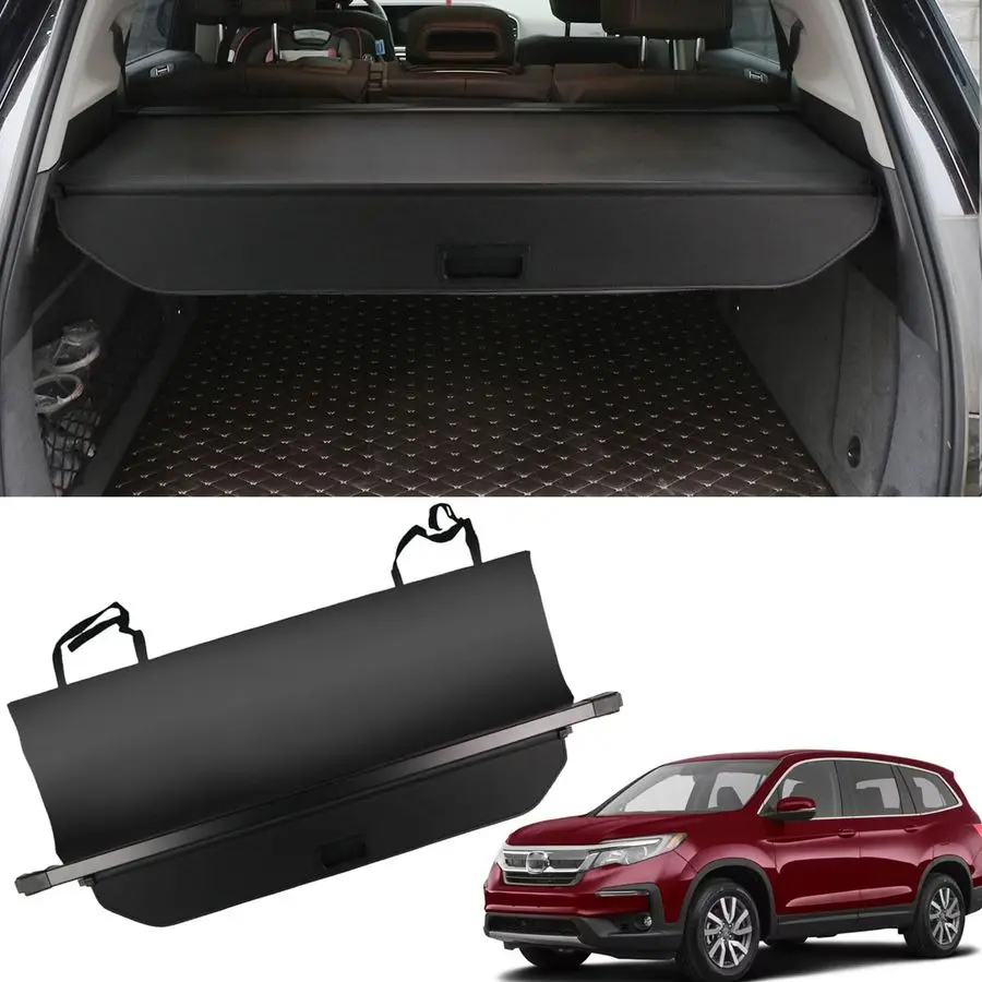

for Honda Pilot Cargo Cover 20162021 2022 for Honda Pilot EXL Elite Touring Accessories Upgrade Version No Gap Black Retractable