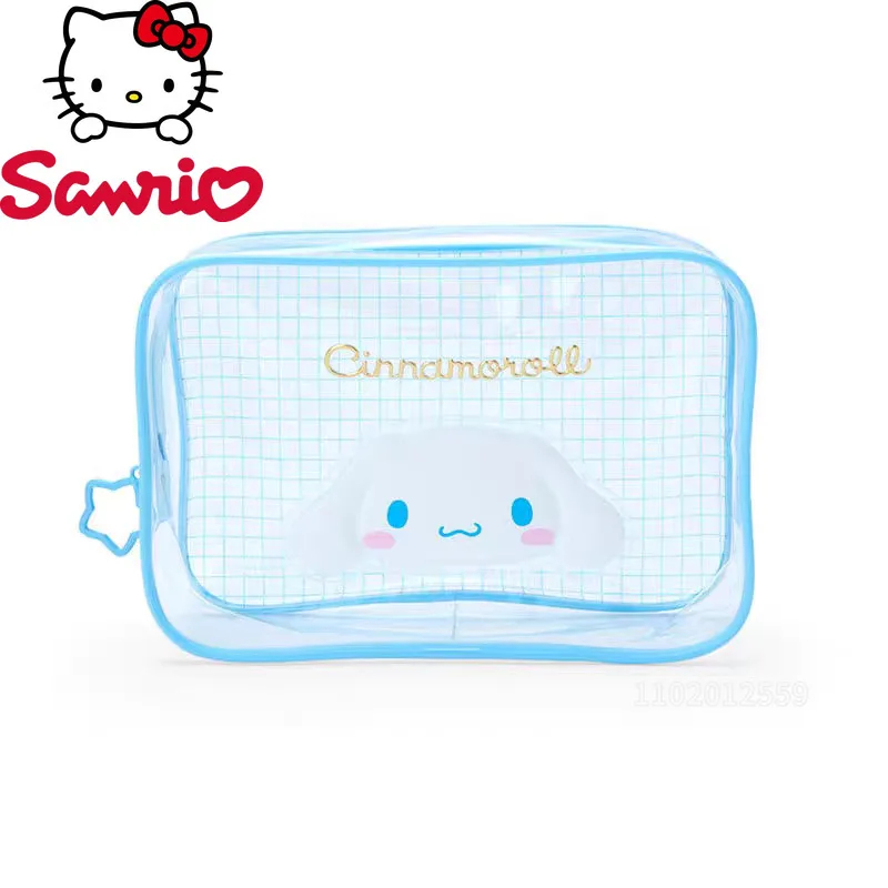  Hello Kitty New Transparent Cosmetic Bag Cartoon Cute Fashion Cosmetic Bag Large Capacity Leisure Travel Storage Bag