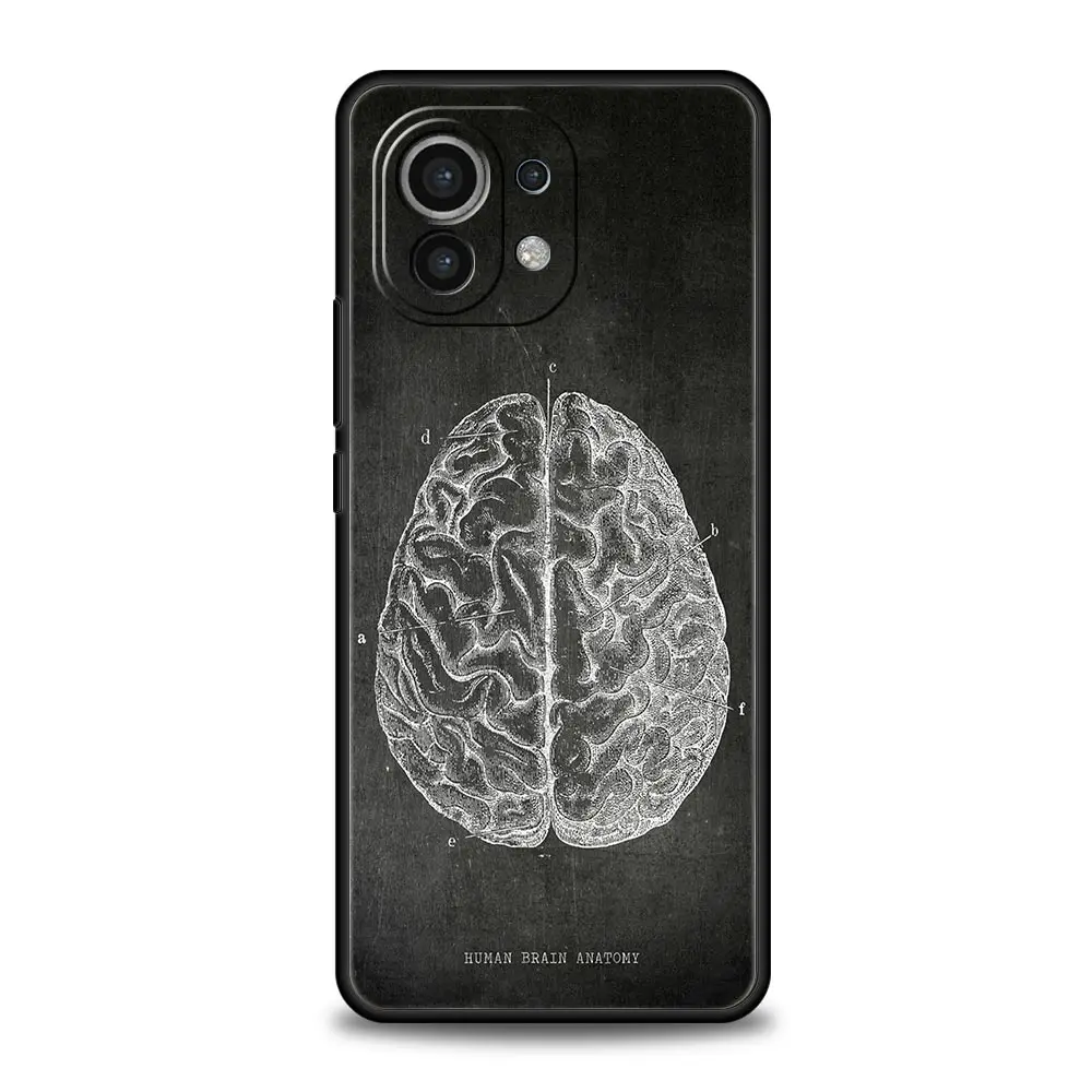 Chalkboard Anatomy Phone Case For Xiaomi 14 13T 12T Pro 12 13 11 Ultra Mi Note 10 Lite 10T 5G 11X Pro 11T 11i 9T Soft Cover
