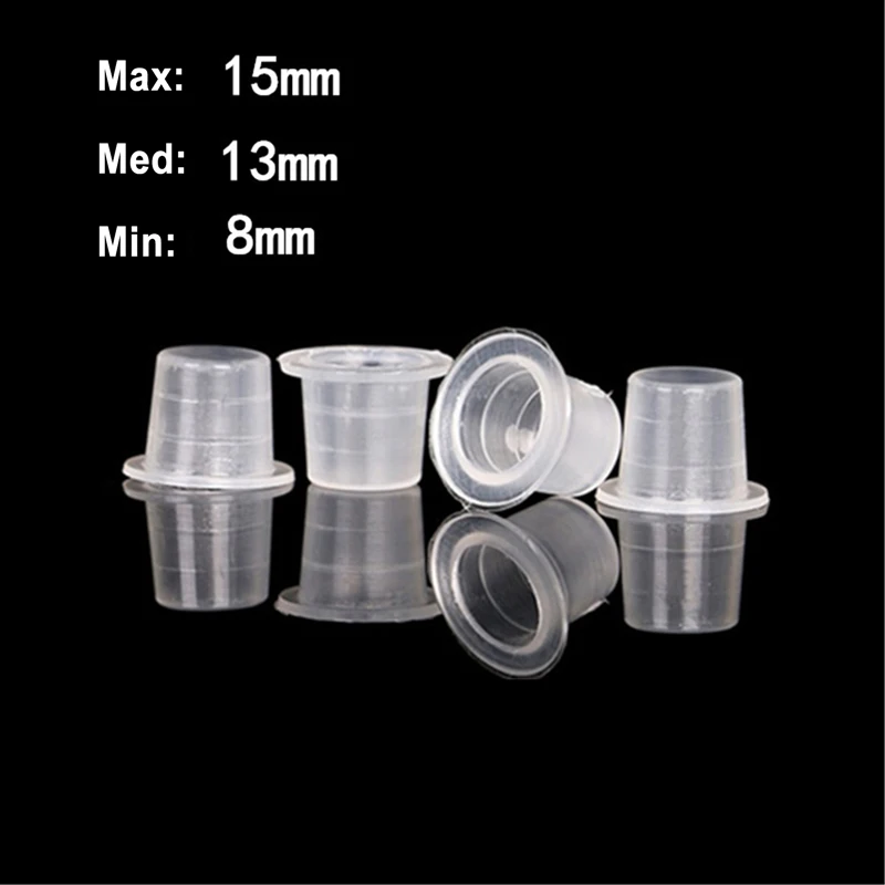 100pcs Disposable Microblading Tattoo Ink Cups S M L Plastic Permanent Makeup Pigment Clear Holder Container Cap Clearance Sale