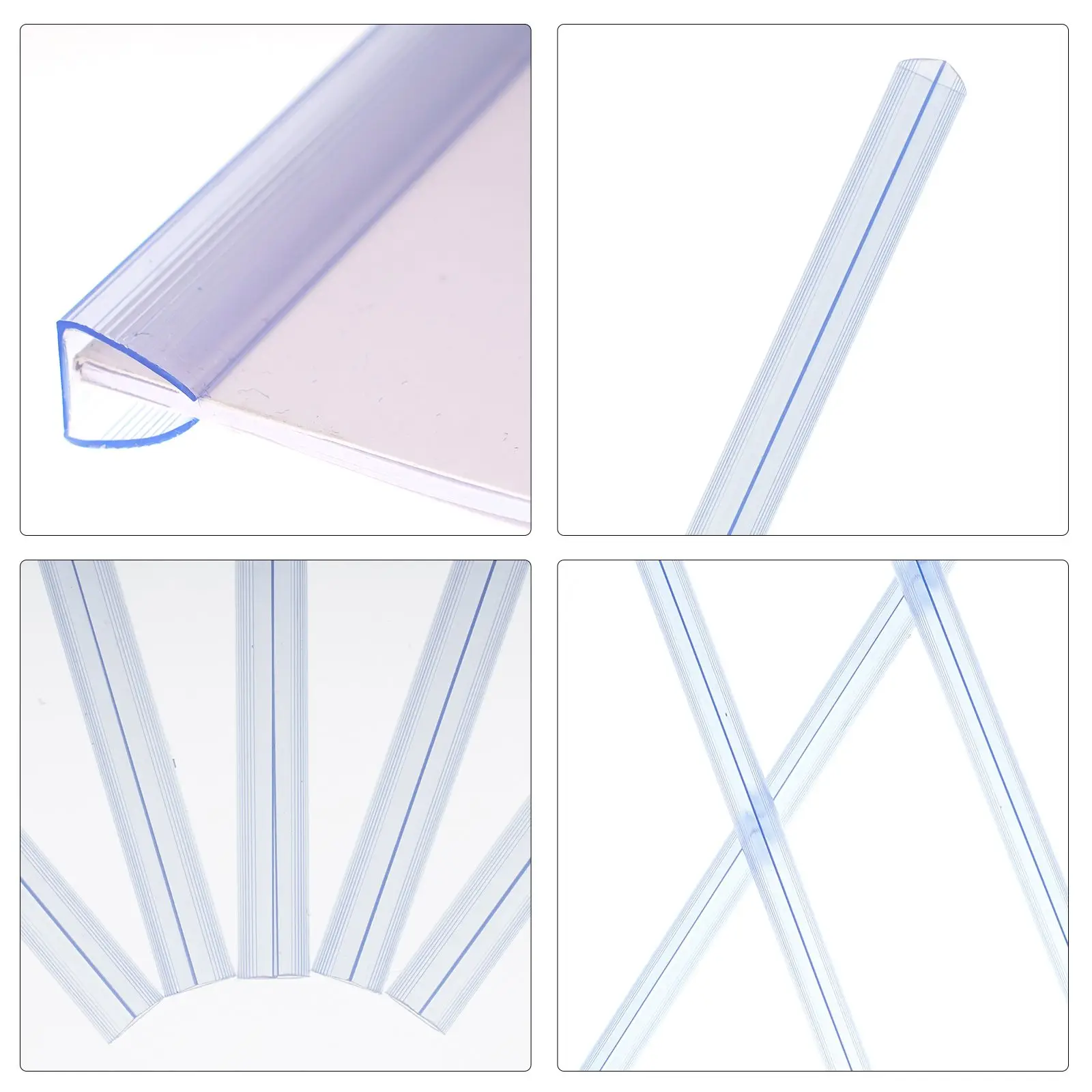 10pcs Transparent Slide Binders A4 Plastic Bookbinding Clips 308mm Pull Rods Stationery Supplies Lightweight Portable