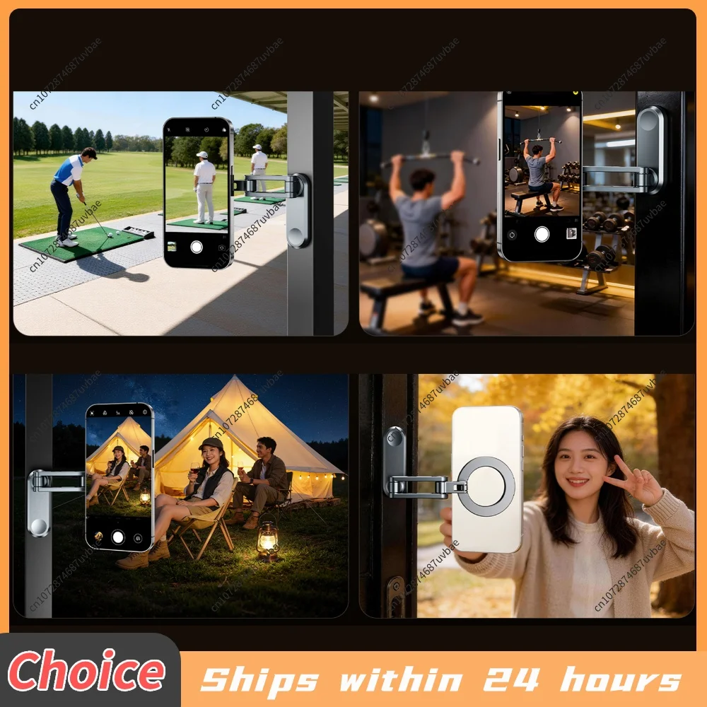 360 Degree Rotation Car Mount Reusable Car Magnet Phones Mounts Foldable Portable Magnet Phones Stand for Travel/Car/And Gym