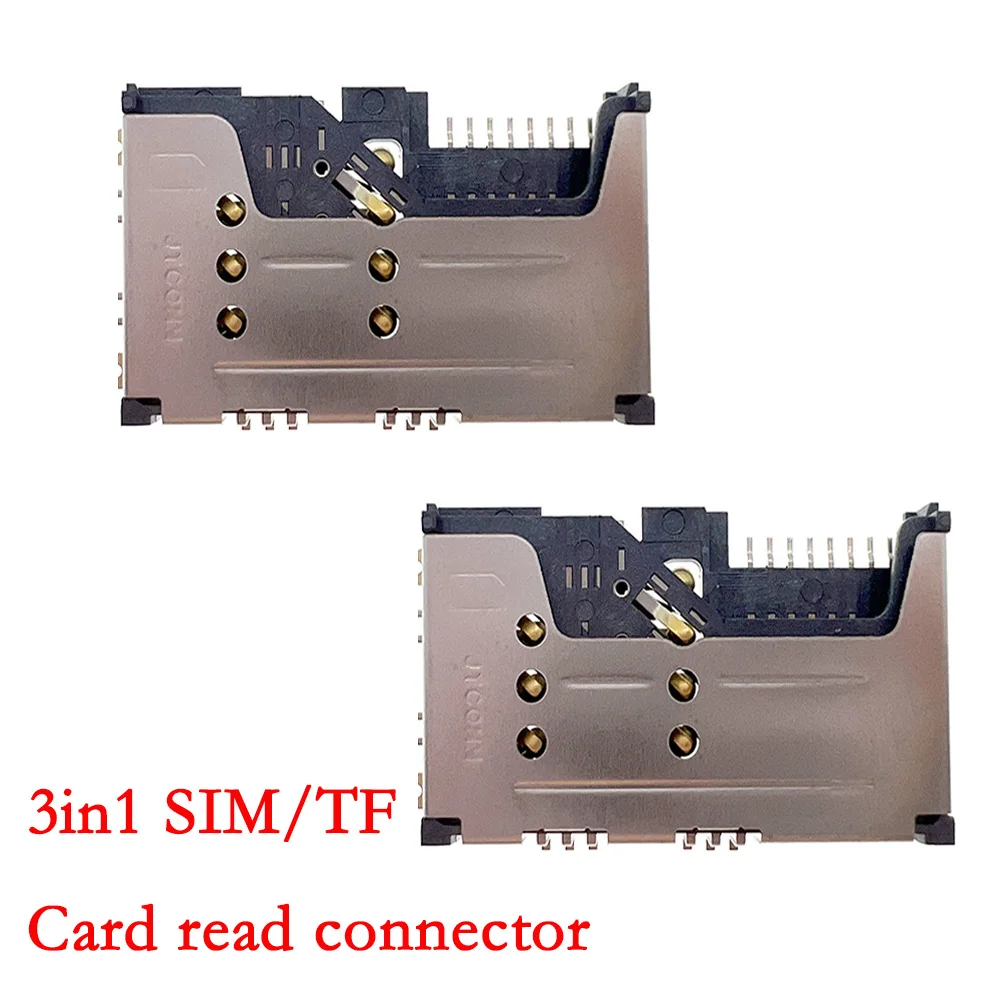 5PCS SIM/TF/SD Card Slot Connector 3 IN 1 Plug For Gionee  Lenovo phone