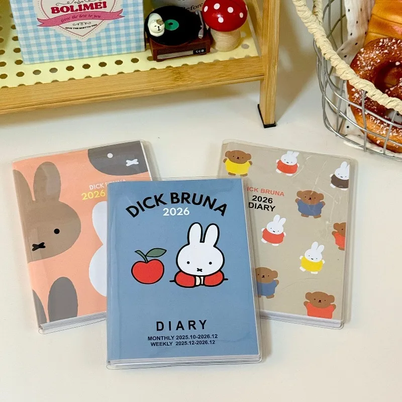

Горячая новинка: блокнот серии Kawaii Miffy с иллюстрациями, мультяшный персонаж, милый креативный дизайн, ежедневник с принтом, канцелярские товары для девочек