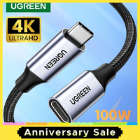 UGREEN USB C Extension Cable Male to Female Type C Extender Cord Thunderbolt 3 for Nintendo Switch MacBook Pro Google Pixel 3 2