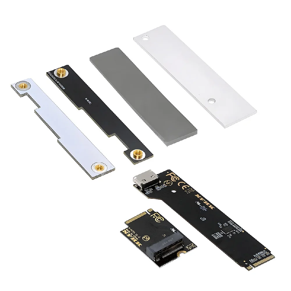 PCI-E 5.0 4.0 M.2 M-key NVME to Oculink SFF-8612 SFF-8611 & SSD Host Adapter with for NUC15 Pro Mini PC Computer Slim Type