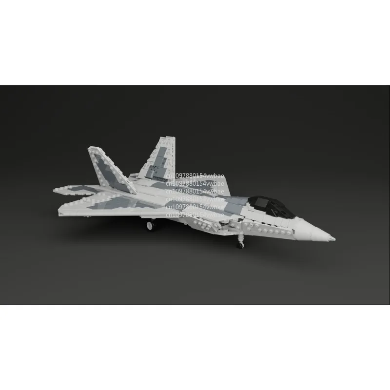 NEW 894PCS MOC Battle Series 1/45  Ratio F-22A Fighter Jet Building Model Custom Building Blocks Creative Assembly Kids Toy