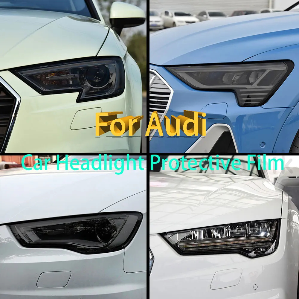 

Car Headlight Tint Smoked Black Protective Film TPU Stickers for Audi A3 8V A4 B8 B9 A5 A6 C8 A7 A8 D4 TT E-tron R8 Accessories