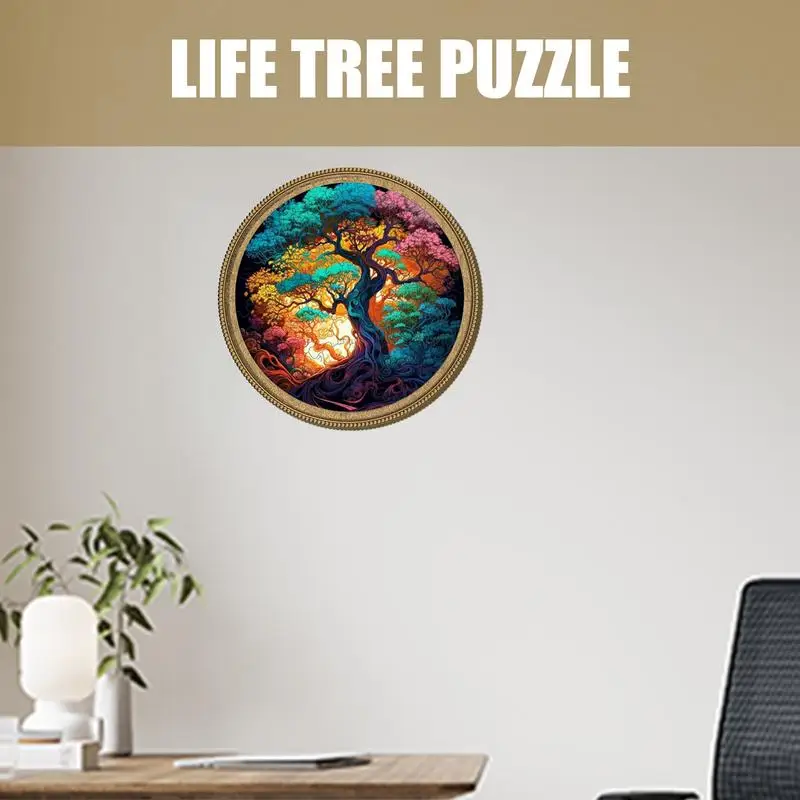 Puzzle in legno per adulti albero irregolare in legno Life Jigsaw Puzzles Challenging Jigsaw puzzle Family Game Play Collection For