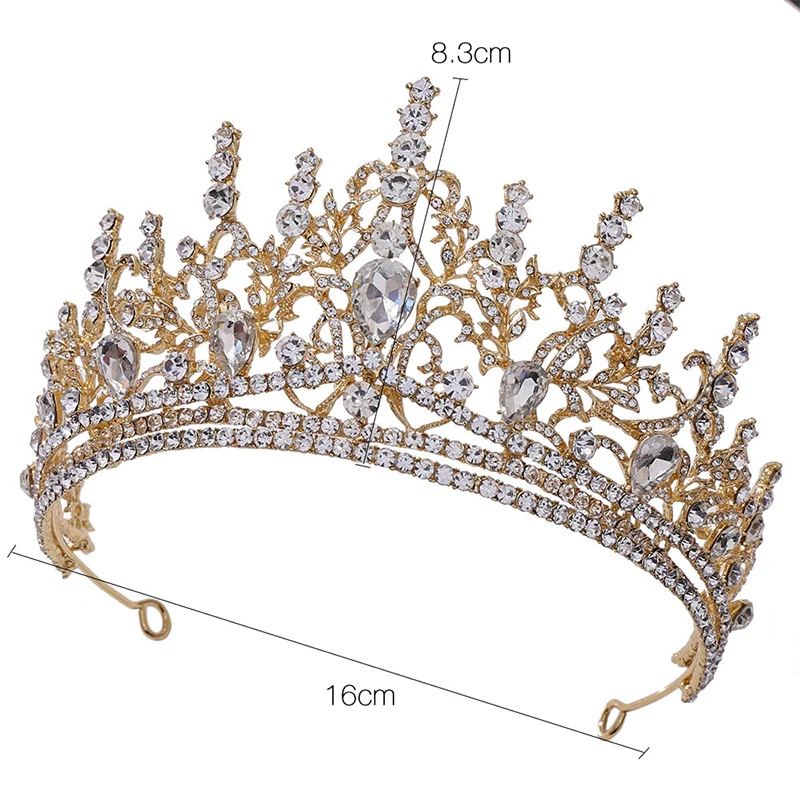 Prinzessin Stirnband Crown Strass Glitzernden Braut Kopfschmuck Legierung Haar Hoop Haar Zubehör für Braut Frauen SAL99