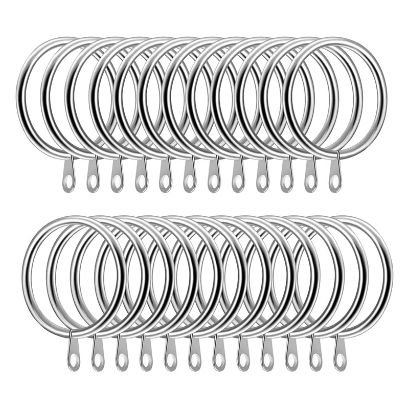 60Pcs Metal Drapery Curtain Rings Hanging Rings For Curtains And Rods,Drape Sliding Eyelet Rings 38 Mm Internal Diameter