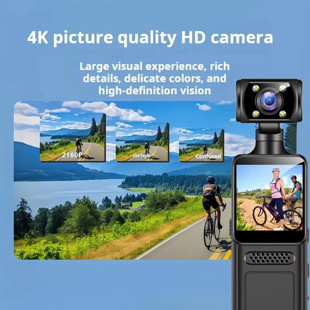 128 ГБ Ultra HD 4K Мини-камера Wi-Fi Портативный цифровой видеорегистратор Полицейский BodyCam Инфракрасная миниатюрная видеокамера ночного видения