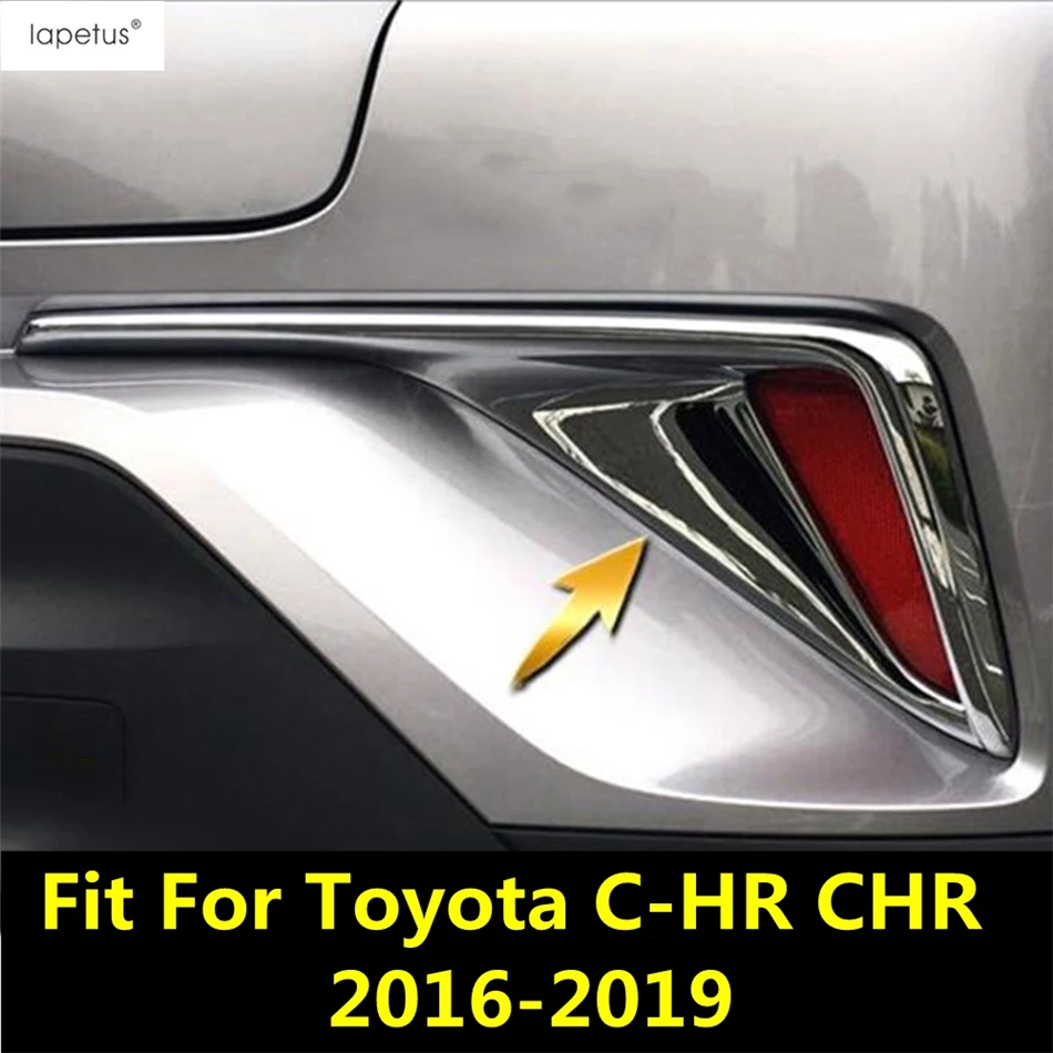 

Rear Bumper Foglight Fog Light Lamp Frame Decoration Cover Trim For Toyota C-HR CHR 2016 - 2019 ABS Chrome Accessories Exterior