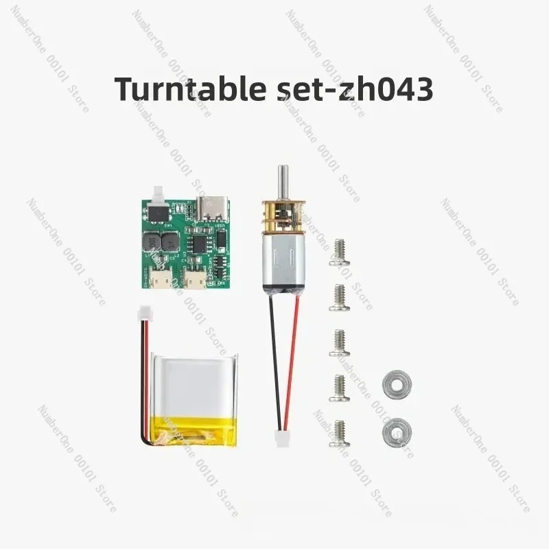 Rechargeable Power Kit with Turntable for 3D Printer, Portable Rotary Base for Bambu Lab Models