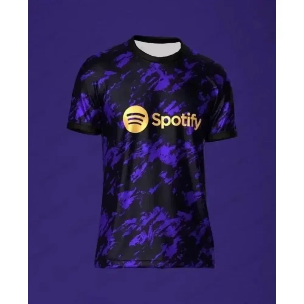 2025 Summer Barcelona Special Edition Football Jersey 3D Printed Men's Breathable Quick-drying Motorcycle Training T-shirt