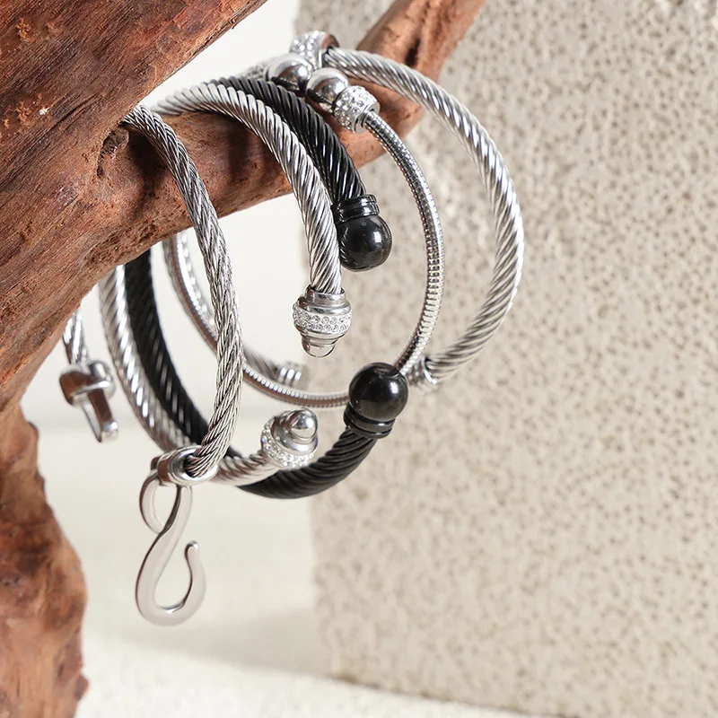 Simple Stainless Steel Bracelet Personality Ladies Couple Bracelet For Women Jewelry Gift