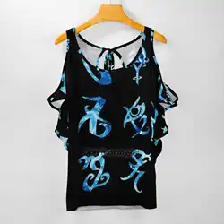 Hydro Flask Stickers Pack Set - Shadowhunters Rune ( Blue Sea Women'S T-Shirt Casual Short Sleeved Tops Tee Ladies Loose T