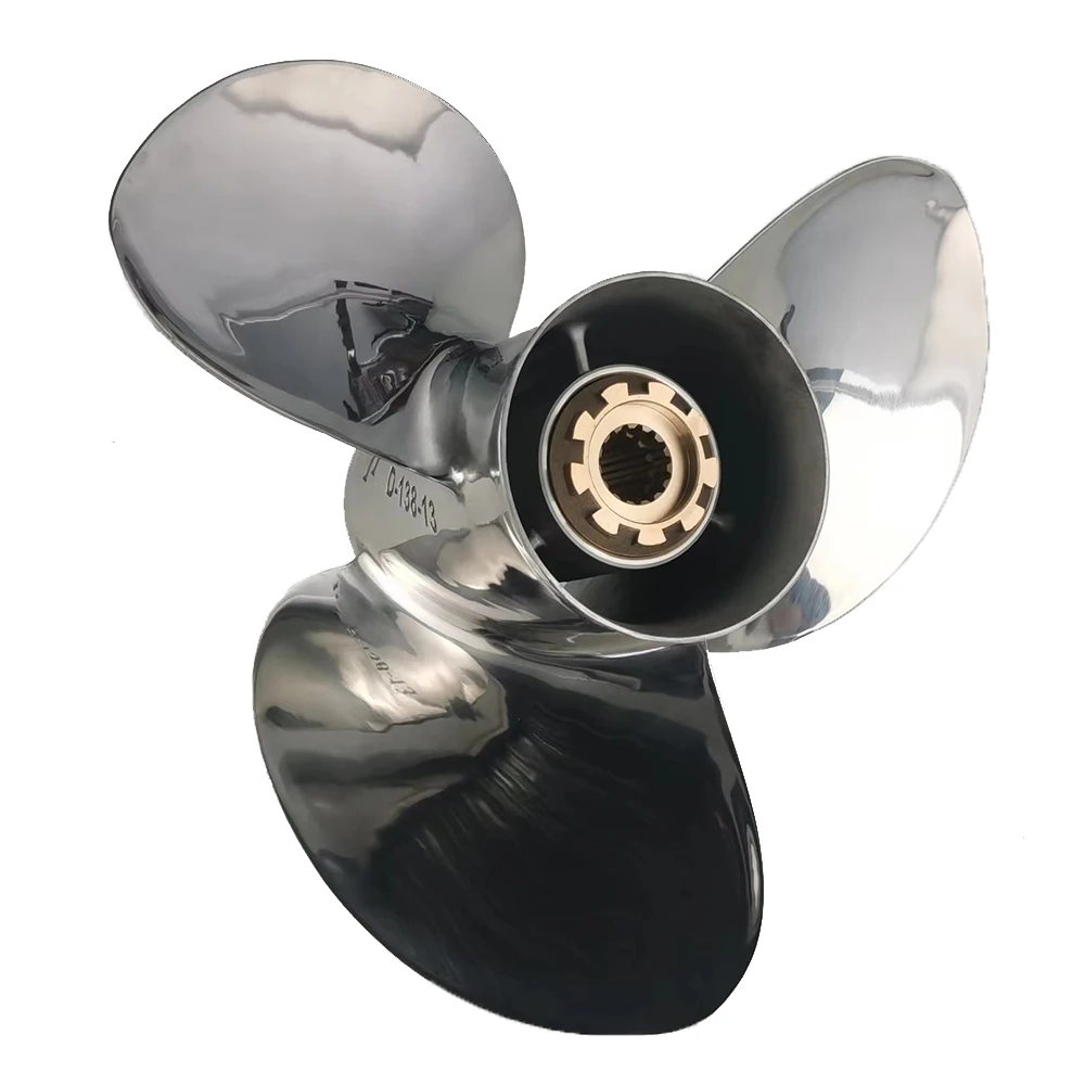 13 1/4 ''X 17'' 60-130 Pk Roestvrijstalen Marine Buitenboordpropeller Voor H Buitenboordmotor