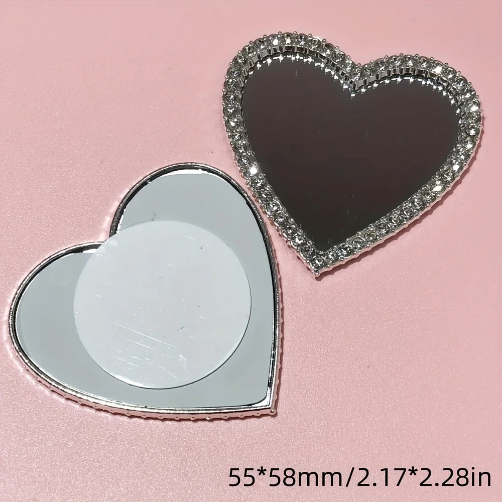 4Pcs Golden Silvery Love Water Droplet Rhinestone Crown Pearl Crystal Diamond Butterfly Mirror Decor Junk Phone Case Akcesoria