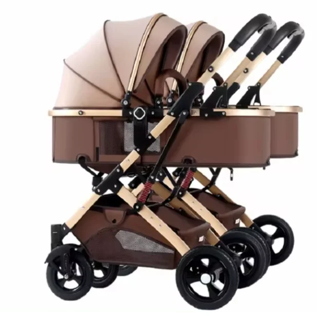 2024 High View Twin Baby Stroller,suitable for 0-3 years old