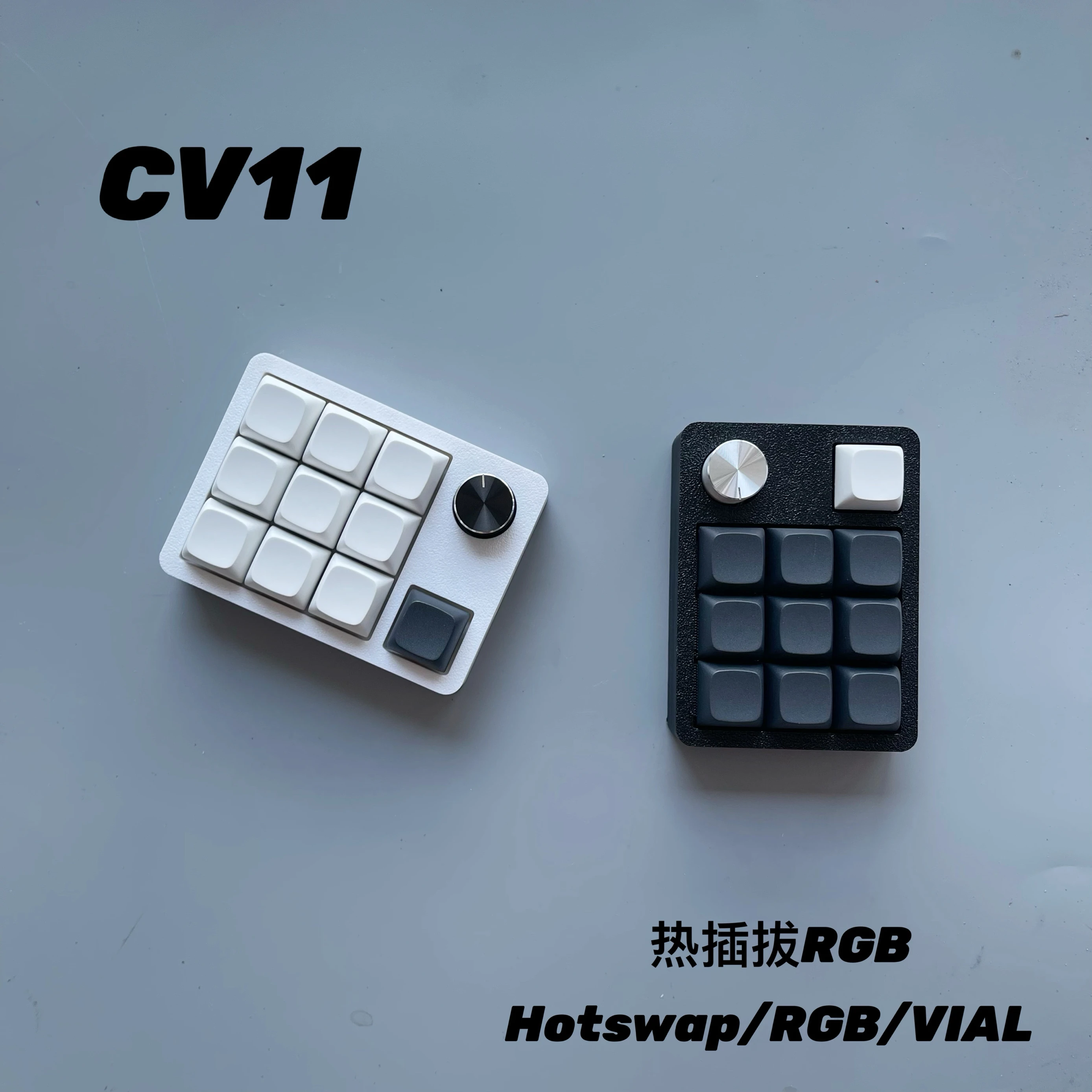 CV11 Numeric Keypad with Knob Wired RGB Hot Swapp E-Sport Gaming Mechanical Keyboard QMK VIAL Customized Acceesory Pc Desktop