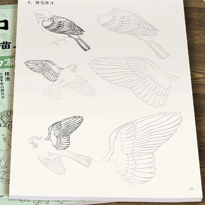 

4 шт./компл. введение в китайскую живопись и белая книга для рисования для цветов, животных, пейзажа, введение для начинающих ab13