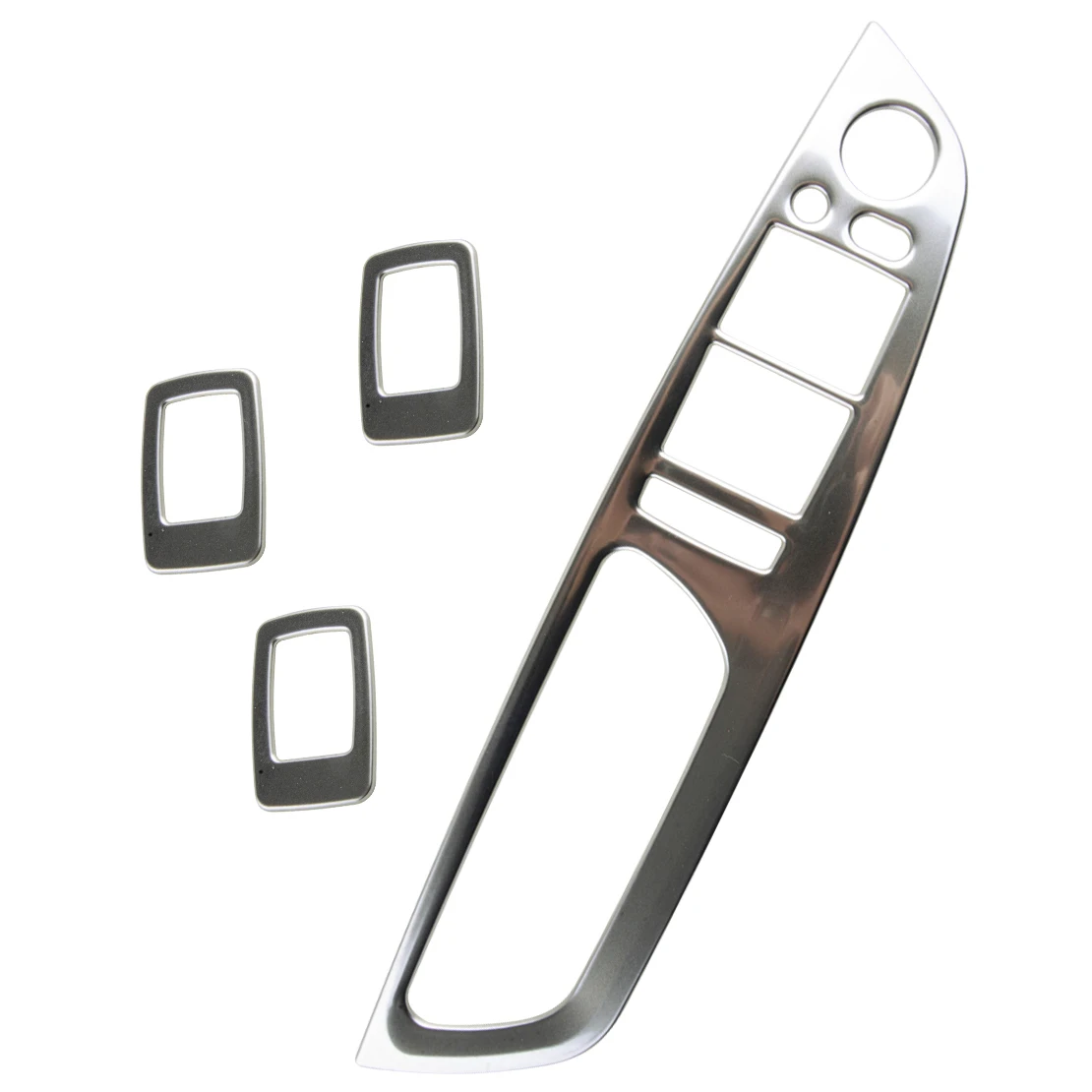 4Pcs/Set LHD Car Silver Stainless Steel Window Switch Panel Cover Trim Fit for BMW X5 E70 X6 E71 2008 2009 2010 2011 2012 2013