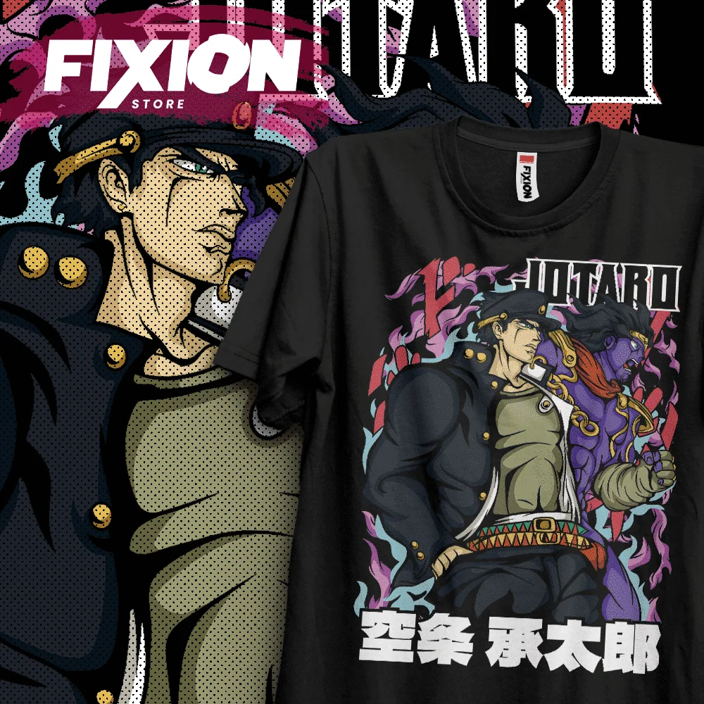 Anime T shirt Jojos [N] D#2 – Jotaro Manga Tee