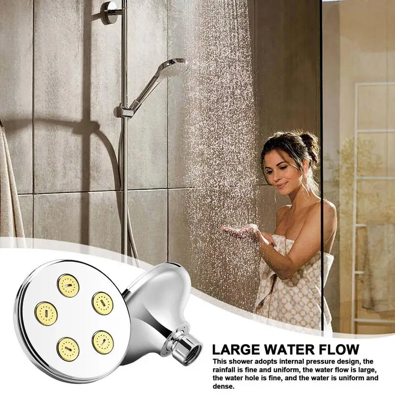 High Water Pressure Shower Head Universal Powerful Shower Head 360 Degree Rotation 5 Spray Shower Accessories Mini Bath