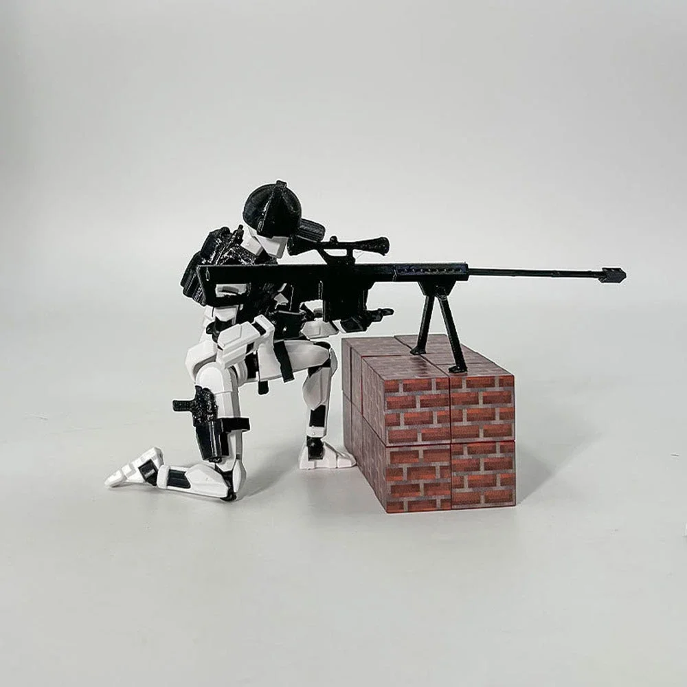 Lucky13 3D Printable Toy Model Action Figure Dummy T13 Toy Doll Robot Assembly Model Decoration Desktop Decoration War Sandbox