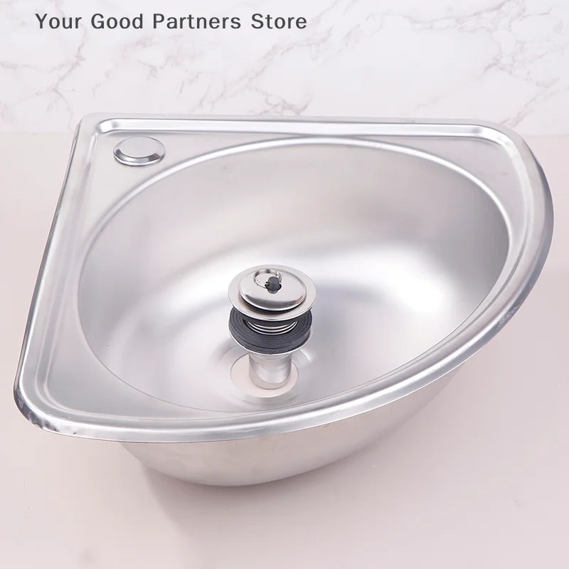 RV Kitchen Sink Stainless Bathroom Basins Camper Vegetable Corner Motorhome Bar Steel Small Single Bowl Drop Tub