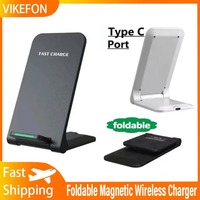 Wireless Charger Foldable Charger Station For iPhone 16 15 14 13 12 Pro Max & Samsung S24/S23 & Xiaomi Desktop Stand