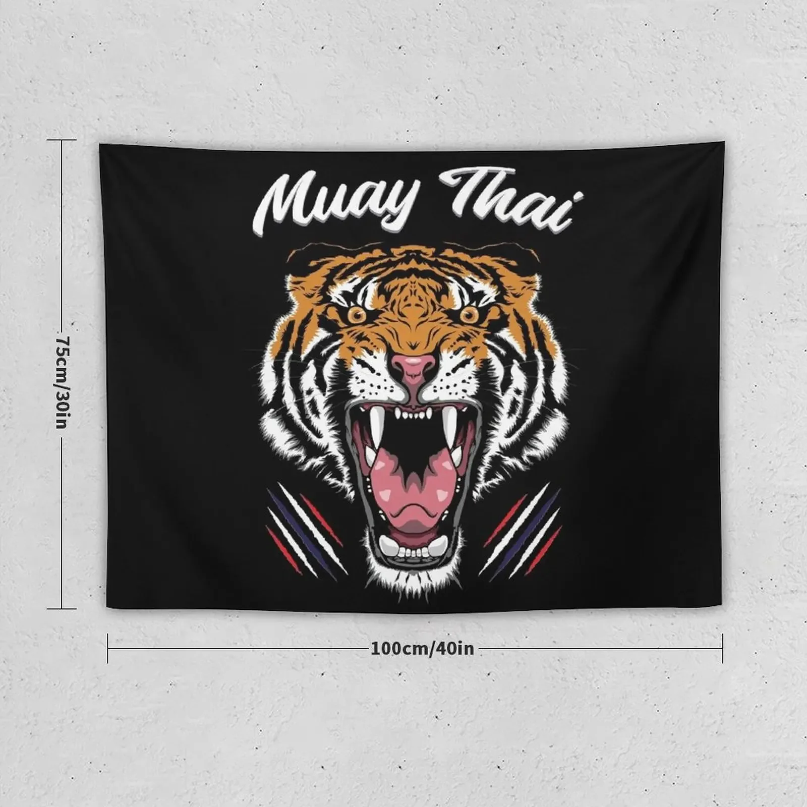 Muay Thai Men Kickboxing Tiger - Toi Muay Thailand Classic T-Shirt Tapestry Decoration Bedroom Room Decore Aesthetic Tapestry