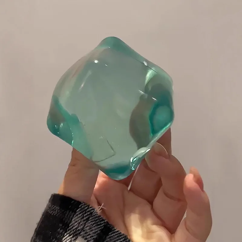 Juguetes Blandos Antiestrés de Cubo de Hielo de Rebote Lento, Juguetes Sensoriales Fidget para Adultos, Juguetes Blandos Antiansiedad, Cubo de Maltosa