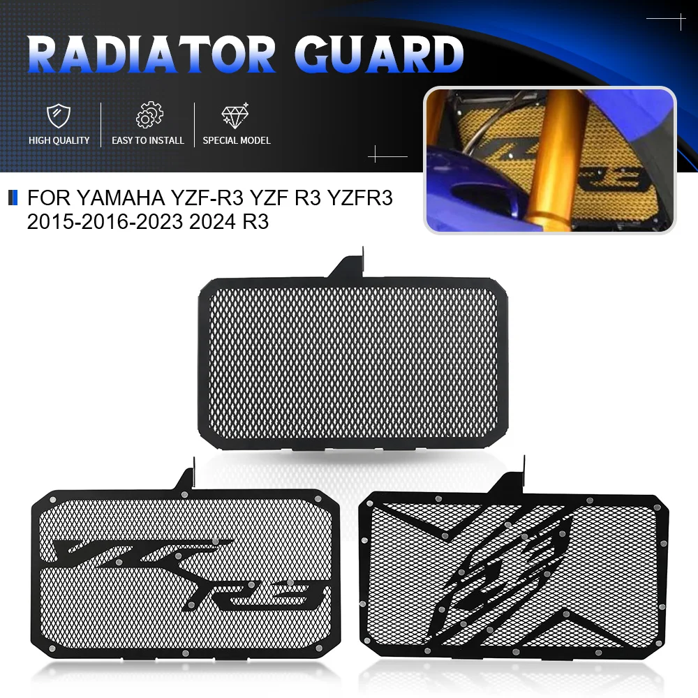 

For YAMAHA YZF-R3 YZF R3 YZFR3 2015-2016-2023 2024 R3 Motorcycle CNC Accessories Radiator Guard Grille Cover Fuel Tank Protector