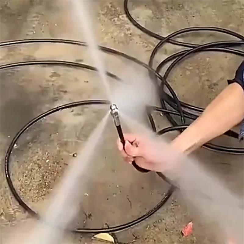 

Быстроразъемная канализационная насадка 1/4 дюйма для очистки сливов, вращающаяся головка с 3 задними форсунками, подходит для мойки высокого давления 1/8 дюйма 3/8 дюйма