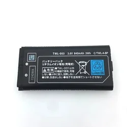 3.6V 840mAh TWL-003 Replacement Battery for Nintendo DSi Game Console Built-in  Battery Pack Rechargeable Battery