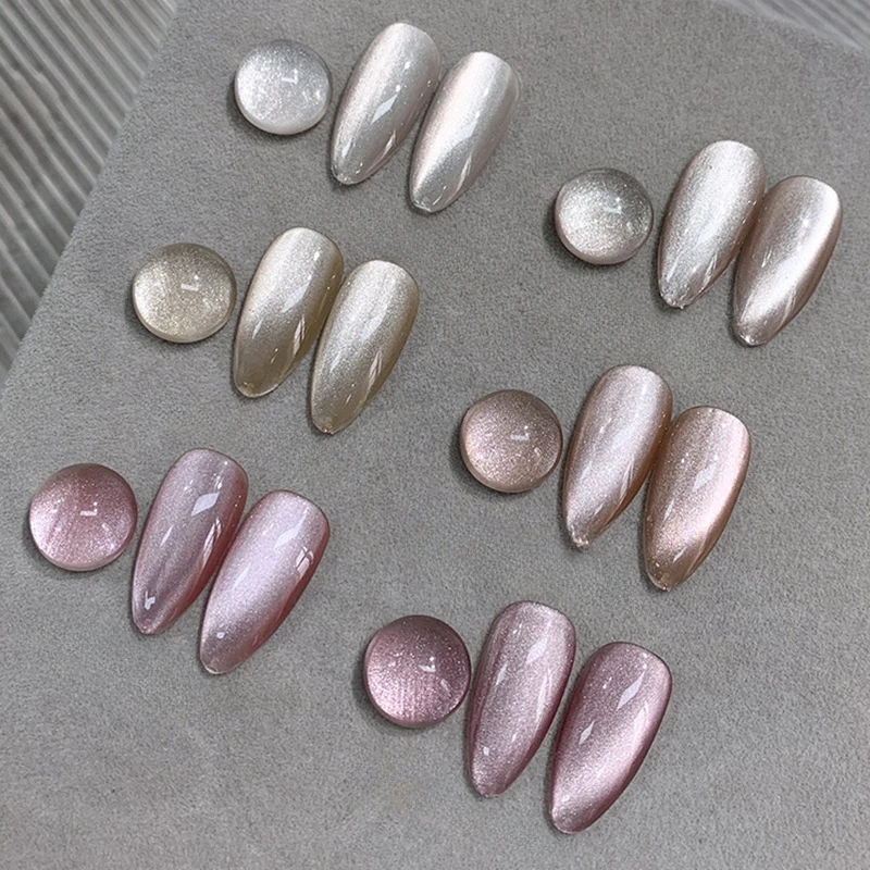 

The new white moonlight ceramic cat's eye glue rock sugar spar cat's eye nail polish glue For nail salons Nail enhancement